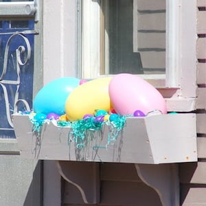 Caja de ventana Decoraciones de huevos de Pascua