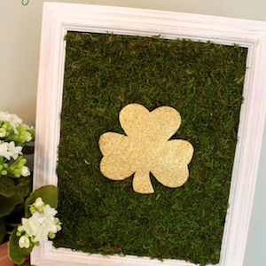 Glitter Shamrock Moss Art