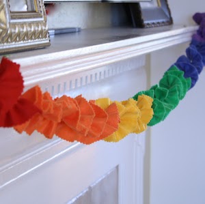 Rainbow Garland mantel st patrick's day decoration