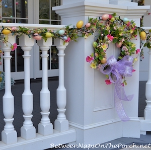 Guirnalda de primavera fuera de la decoración de Pascua