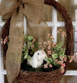Rustic Easter Basket Wreath
