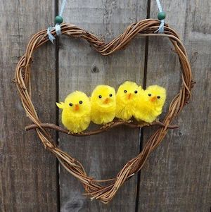 Chick Heart Wreath