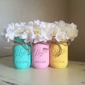 Pastel Painted Mason Jar Easter Crafts for Adults