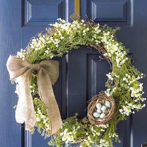 simple spring wreath