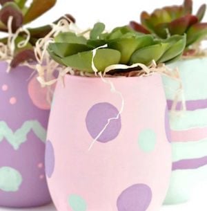 Painted Egg Vases DIY Easter Decoration