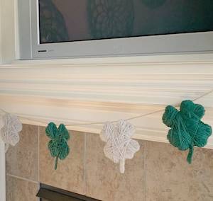 twine shamrock garland