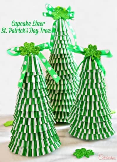 Cupcake Liner St. Patrick’s Day Trees