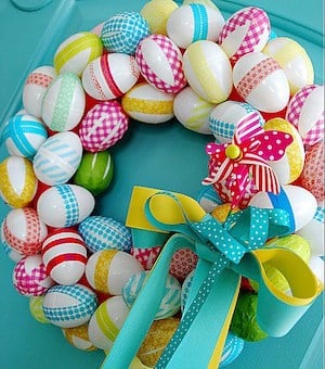 Washi Tape Easter Egg Wreath