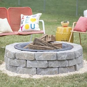 Landscape Wall Stone Fire Pit