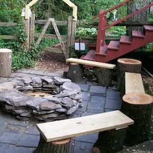 DIY Stacked Stone fire pit