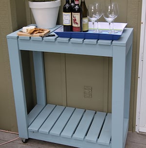 Outdoor Rolling Cart patio decor idea