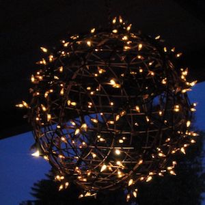 Wire Baskets into Garden Globe Lights patio decor idea