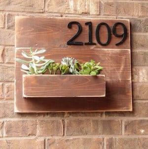  DIY Address Number Wall Planter for front of house