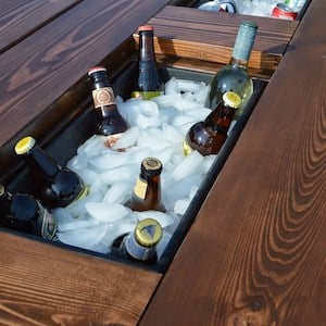 Patio Table with Ice Boxes