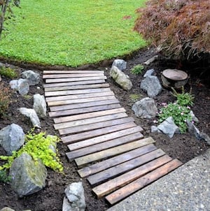 Pallet Wood Walkway