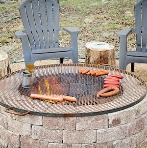 brick DIY fire pit