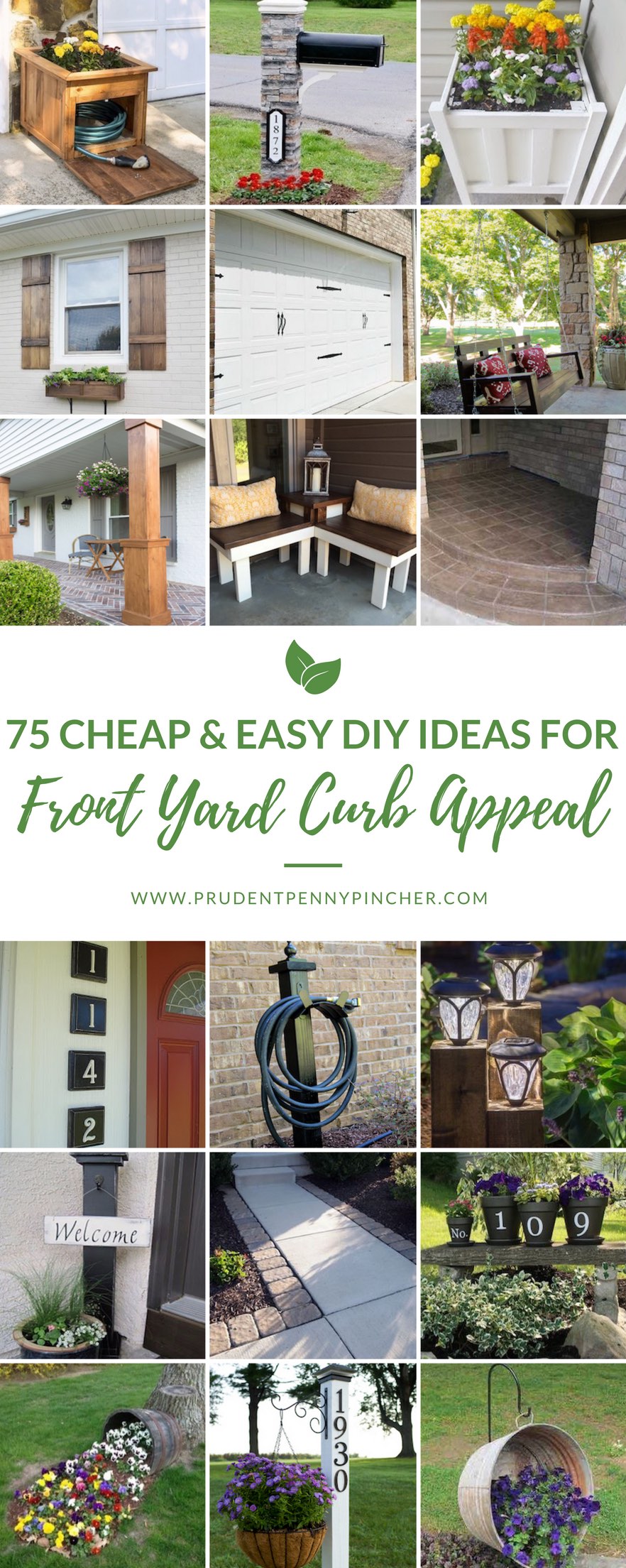 75 Cheap and Easy Front Yard Curb Appeal Ideas - Prudent Penny Pincher