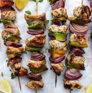 Greek Lemon Chicken Kabobs