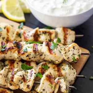 Greek Lemon Chicken with Tzatziki Sauce