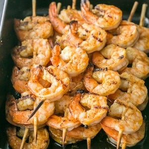 Grilled Garlic Cajun Shrimp Kabobs