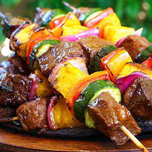 Grilled Hawaiian Beef Kabob Recipe