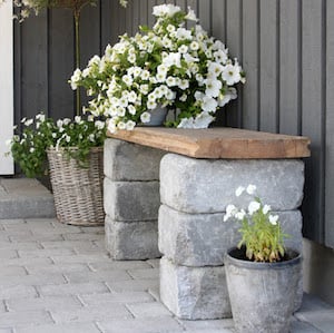 Stone Bench DIY Outdoor Furniture