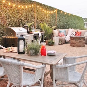 Easy DIY Pea Gravel patio decor idea