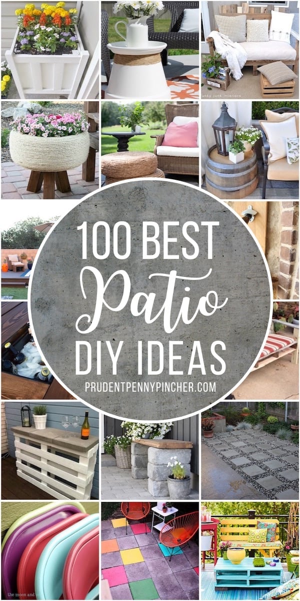 100 Best DIY Outdoor Patio Decor Ideas - Prudent Penny Pincher