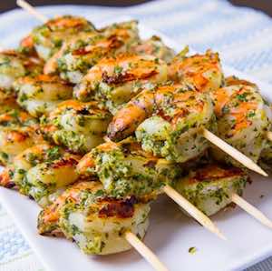 Pesto Grilled Shrimp