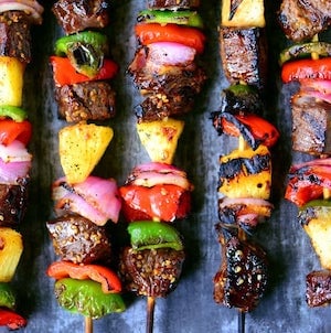 Grilled Hawaiian Steak Kabobs