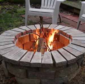 DIY backyard fire pit 