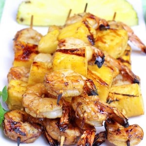 Shrimp and Pineapple kabobs