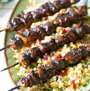 Grilled Balsamic Chicken Skewers