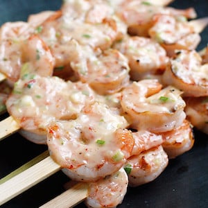 Bangin’ Grilled Shrimp Skewers
