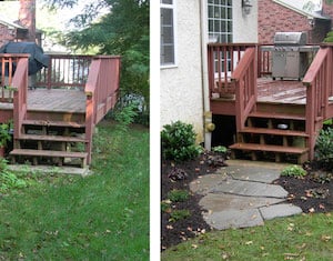 Front Steps Walkway Makeover curb appeal idea before and after pictures