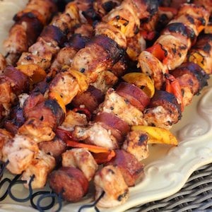 2 Ingredient Grilled Chicken Skewers