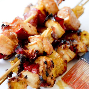 Bacon, Pineapple, Chicken Kabobs