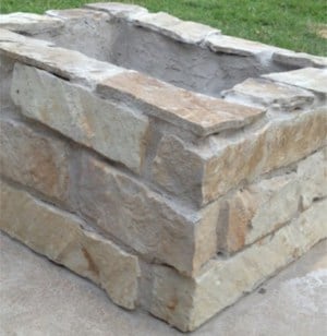 DIY Stone Square Fire Pit