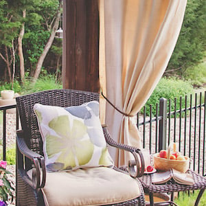 DIY patio Curtains from Drop Cloths