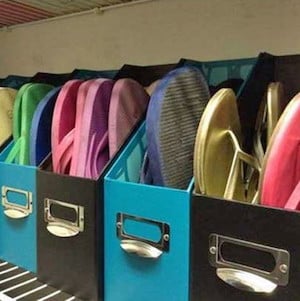 Flip Flop Organization using a Magazine Holder