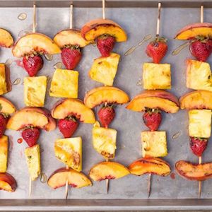 Grilled Summer Fruit Skewers