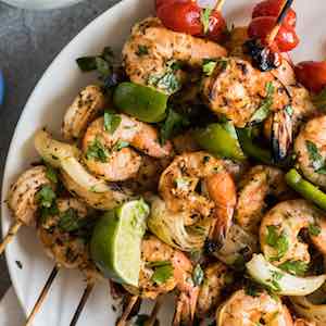 Grilled Garlic Herb Shrimp Skewers