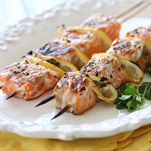 Grilled Salmon Kabobs