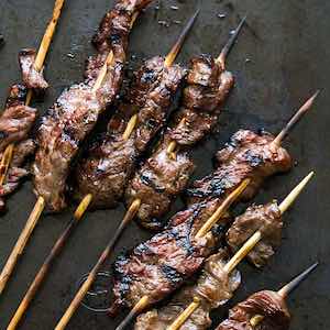 Grilled Skirt Steak Skewers 