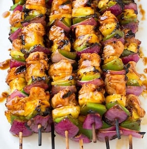  Hawaiian Chicken Kebabs