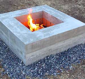 Modern Concrete Fire Pit 