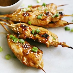 Honey Garlic Chicken Skewers