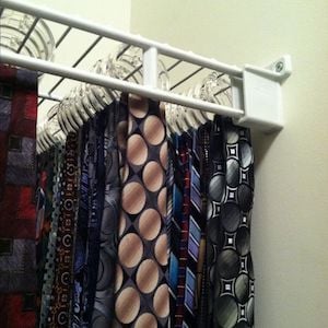 Ventilated Shelving Shower Curtain Ring Tie Closet Organization