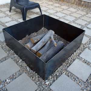 Square Metal Fire Pit