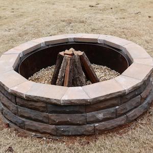  retaining wall block fire pit